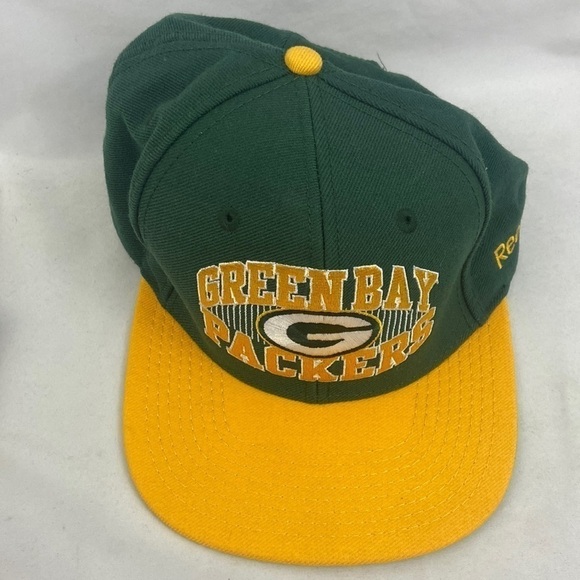 Green Bay Packers Reebok NFL Football Snapback Baseball Hat Cap - Picture 1 of 9